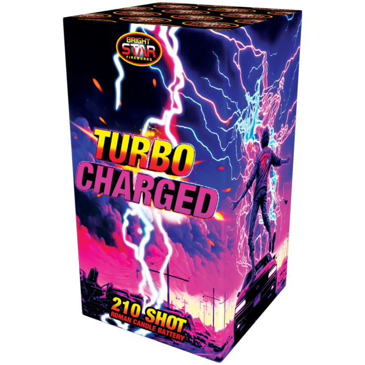 Turbo Charged 210 Shot Roman Candle Square